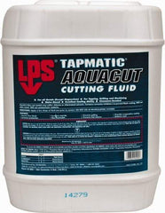 LPS - Tapmatic AquaCut, 5 Gal Pail Cutting & Tapping Fluid - Water Soluble, For Boring, Broaching, Drawing, Drilling, Engraving, Facing, Finishing, Grinding, Milling, Reaming, Sawing, Stamping, Tapping, Threading, Turning - Exact Industrial Supply