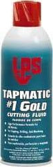 LPS - Tapmatic #1 Gold, 11 oz Aerosol Cutting & Tapping Fluid - Straight Oil, For Boring, Broaching, Drilling, Engraving, Facing, Milling, Reaming, Sawing, Tapping, Threading, Turning - Exact Industrial Supply