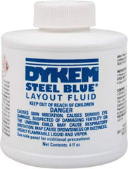 Dykem - Blue Layout Fluid - 4 Ounce Brush Top Can - Exact Industrial Supply