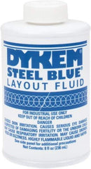 Dykem - Blue Layout Fluid - 8 Ounce Brush Top Can - Exact Industrial Supply