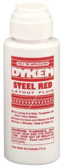 Dykem - Red Layout Fluid - 2 Ounce Felt Tip Applicator - Exact Industrial Supply