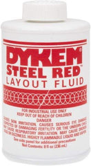 Dykem - Red Layout Fluid - 8 Ounce Brush Top Can - Exact Industrial Supply