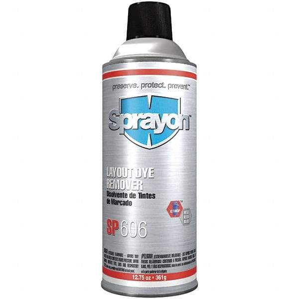 Sprayon - Layout Fluid Remover - 16 Ounce Aerosol Can, 12-3/4 Ounce Net Fill - Exact Industrial Supply