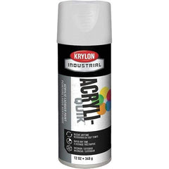 Krylon - White, 12 oz Net Fill, Gloss, Lacquer Spray Paint - 15 to 20 Sq Ft per Can, 16 oz Container, Use on Cabinets, Color Coding Steel & Lumber, Conduits, Drums, Ducts, Furniture, Motors, Pipelines, Tools - Exact Industrial Supply