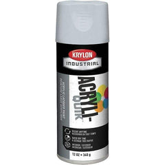 Krylon - White, 12 oz Net Fill, Flat, Lacquer Spray Paint - 15 to 20 Sq Ft per Can, 16 oz Container, Use on Cabinets, Color Coding Steel & Lumber, Conduits, Drums, Ducts, Furniture, Motors, Pipelines, Tools - Exact Industrial Supply