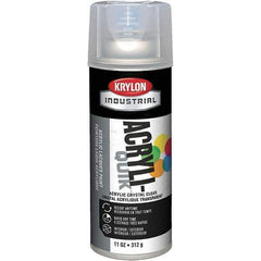 Krylon - Crystal Clear, 11 oz Net Fill, Gloss, Lacquer Spray Paint - 15 to 20 Sq Ft per Can, 11 oz Container, Use on Radios, Stereos & Other Electronic Units, Televisions - Exact Industrial Supply