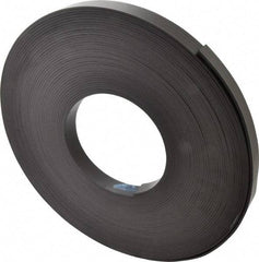 Mag-Mate - 100' Long x 1" Wide x 1/8" Thick Flexible Magnetic Strip - 16 Lb Max Pull Force, 19 Linear Ft/Lb Magnetic Pull Force, Plain Back - Exact Industrial Supply