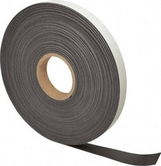 Mag-Mate - 100' Long x 1" Wide x 1/16" Thick Flexible Magnetic Strip - 12 Lb Max Pull Force, 6 Linear Ft/Lb Magnetic Pull Force, Adhesive Back - Exact Industrial Supply