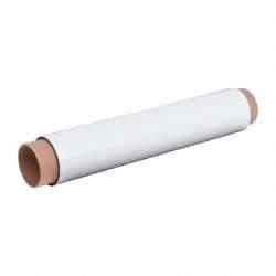 Mag-Mate - 10' Long x 24-3/8" Wide x 1/32" Thick Flexible Magnetic Sheet - 85 Lb Max Pull Force, 196 Linear Ft/Lb Magnetic Pull Force, Plain Back, White - Exact Industrial Supply