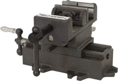 Palmgren - 3" Jaw Opening Capacity x 1-3/8" Throat Depth, Horizontal Drill Press Vise - 3" Wide Jaw, Cross Slide Base, Standard Speed, 5-1/2" OAL x 5-5/8" Overall Height - Exact Industrial Supply