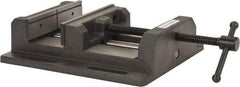 Palmgren - 8" Jaw Opening Capacity x 2" Throat Depth, Horizontal Drill Press Vise - 8" Wide Jaw, Stationary Base, Standard Speed, 15-1/2" OAL x 3-9/16" Overall Height - Exact Industrial Supply