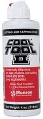 Monroe Fluid Technology - Cool Tool II, 4 oz Bottle Cutting & Tapping Fluid - Straight Oil, For Blanking, Boring, Broaching, Drilling, Hobbing, Milling, Reaming, Tapping, Turning - Exact Industrial Supply