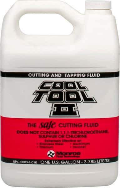 Monroe Fluid Technology - Cool Tool II, 1 Gal Bottle Cutting & Tapping Fluid - Straight Oil, For Blanking, Boring, Broaching, Drilling, Hobbing, Milling, Reaming, Tapping, Turning - Exact Industrial Supply