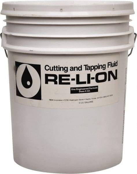 Made in USA - Re-Li-On, 5 Gal Pail Cutting & Tapping Fluid - Naphthenic Oil Based, For Machining, Turning - Exact Industrial Supply