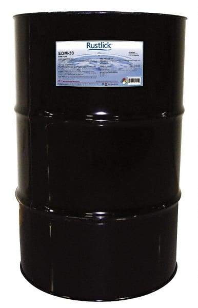 Rustlick - Rustlick EDM-30, 55 Gal Drum EDM/Dielectric Fluid - Straight Oil, For Electric Discharge Machining - Exact Industrial Supply