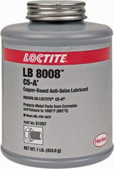 Loctite - 1 Lb Can High Temperature Anti-Seize Lubricant - Copper/Graphite, -29 to 1,800°F, Copper Colored, Water Resistant - Exact Industrial Supply