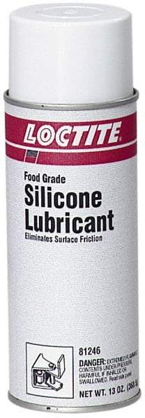 Loctite - 13 oz Aerosol Silicone Lubricant - Translucent, Food Grade - Exact Industrial Supply