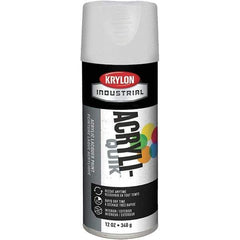Krylon - White, 12 oz Net Fill, Semi Gloss, Lacquer Spray Paint - 15 to 20 Sq Ft per Can, 16 oz Container, Use on Cabinets, Color Coding Steel & Lumber, Conduits, Drums, Ducts, Furniture, Motors, Pipelines, Tools - Exact Industrial Supply