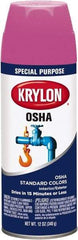 Krylon - OSHA Purple, 12 oz Net Fill, Gloss, Enamel Spray Paint - 15 to 20 Sq Ft per Can, 12 oz Container, Use on Ceramics, Glass, Metal, Plaster, Wood - Exact Industrial Supply
