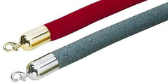 Tensator - 6' Long x 1-1/2" Wide Velour Rope - Black - Exact Industrial Supply