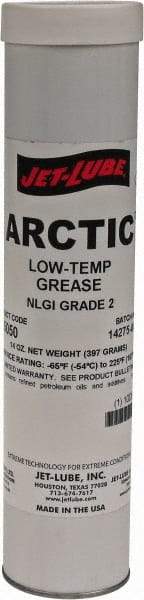 Jet-Lube - 14 oz Cartridge Low Temperature Grease - Amber, Low Temperature, 225°F Max Temp, NLGIG 2, - Exact Industrial Supply