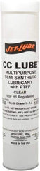 Jet-Lube - 14 oz Cartridge Synthetic General Purpose Grease - Clear, Food Grade, 400°F Max Temp, NLGIG 1-1/2, - Exact Industrial Supply