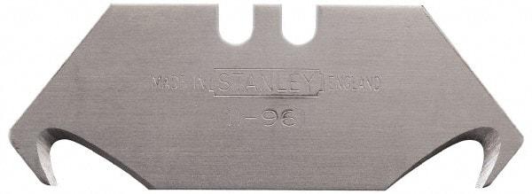 Stanley - 5 Piece Carbon Steel Hook Blade - 2-1/16" OAL, 0.024" Blade Thickness - Exact Industrial Supply