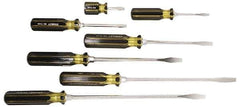 Stanley - 7 Piece Slotted Screwdriver Set - Bit Sizes: Philips 1/4 to 3/8" - Exact Industrial Supply