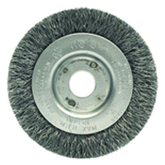‎3″ Diameter-3/8″-1/2″ Arbor Hole - Crimped Steel Wire Straight Wheel - Exact Industrial Supply