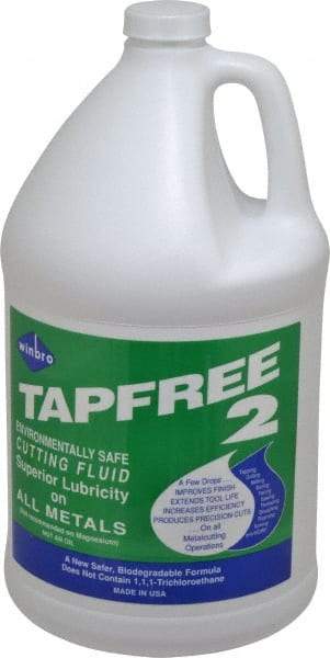 TapFree 2 - Tapfree 2, 1 Gal Bottle Cutting & Tapping Fluid - Water Soluble, For Cleaning - Exact Industrial Supply