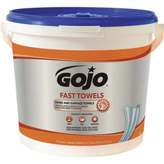 GOJO - Pre-Moistened Hand Cleaning Wipes - Center Pull, 11" x 7-3/4" Sheet Size, Blue - Exact Industrial Supply