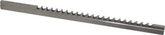 Dumont Minute Man - 6mm Keyway Width, Style C, Keyway Broach - High Speed Steel, Bright Finish, 3/8" Broach Body Width, 25/64" to 2-1/2" LOC, 11-3/4" OAL, 2,100 Lbs Pressure for Max LOC - Exact Industrial Supply