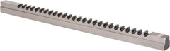 Dumont Minute Man - 20mm Keyway Width, Style F-1, Keyway Broach - High Speed Steel, Bright Finish, 1" Broach Body Width, 1" to 6" LOC, 20-1/4" OAL, 8,800 Lbs Pressure for Max LOC - Exact Industrial Supply