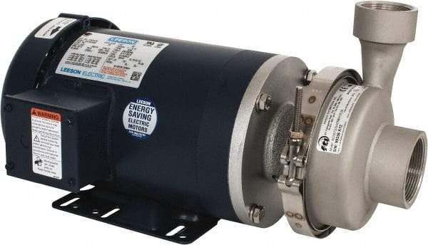 Finish Thompson - 92 Head Pressure, 152 GPM, 3 HP, 39 Working Pressure, Corrosion Resistant Pump - 2" Inlet Size, 1-1/2" Outlet Size, 230/460 Input Voltage - Exact Industrial Supply