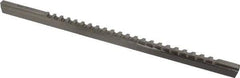 Value Collection - 1/4" Keyway Width, Style C, Keyway Broach - High Speed Steel, Bright Finish, 3/8" Broach Body Width, 25/64" to 2-1/2" LOC, 11-3/4" OAL - Exact Industrial Supply