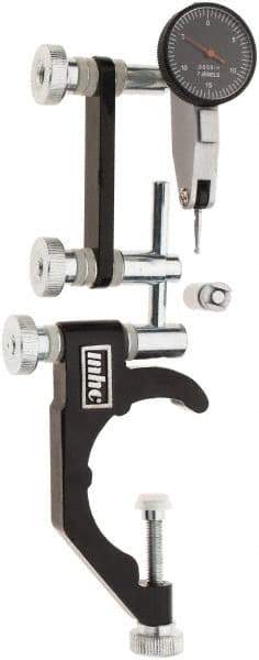 Value Collection - 0.0005" Graduation, 0-15-0 Dial Reading, Indicator & Base Kit - 1-7/8 Inch Clamping Diameter, 0.0005 Inch Graduation, Includes Dial Test Indicator Set - Exact Industrial Supply