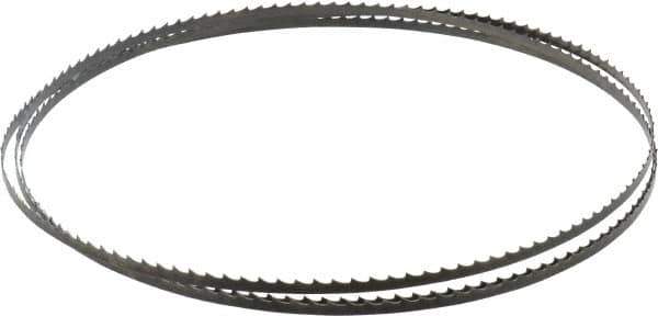 Starrett - 4 TPI, 7' 9" Long x 1/4" Wide x 0.025" Thick, Welded Band Saw Blade - Carbon Steel, Toothed Edge, Raker Tooth Set, Flexible Back, Contour Cutting - Exact Industrial Supply