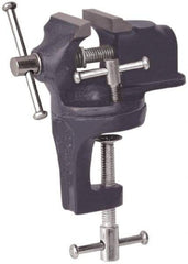 Value Collection - 2" Jaw Width x 1-1/4" Jaw Opening Capacity, 3/4" Throat Depth, Bench & Pipe Combination Vise - 7/16 to 5/8" Pipe Capacity, Swivel Base, Clamp-On Attachment, Cast Iron - Exact Industrial Supply