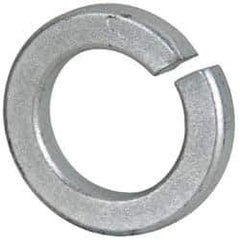 Value Collection - 1-3/8", 1.379" ID, 0.344" Thick Split Lock Washer - Grade 2 Steel, Zinc-Plated Finish, 1.379" Min ID, 1.408" Max ID, 2.219" Max OD - Exact Industrial Supply