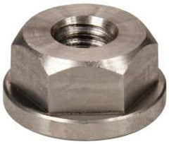 Gibraltar - 1/4-20, 5/8" Flange Diam, 5/16" High, 1/2" Across Flats, Flange Nut - Grade 303 Stainless Steel, 3/32" Flange Height - Exact Industrial Supply