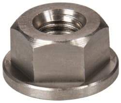 Gibraltar - 5/16-18, 3/4" Flange Diam, 3/8" High, 9/16" Across Flats, Flange Nut - Grade 303 Stainless Steel, 3/32" Flange Height - Exact Industrial Supply