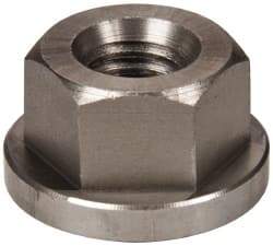 Gibraltar - 7/16-14, 1" Flange Diam, 9/16" High, 3/4" Across Flats, Flange Nut - Grade 303 Stainless Steel, 5/32" Flange Height - Exact Industrial Supply