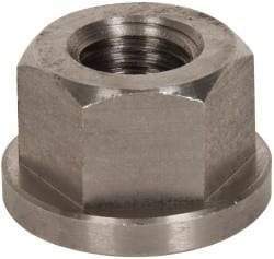 Gibraltar - 3/4-10, 1-5/8" Flange Diam, 1" High, 1-1/4" Across Flats, Flange Nut - Grade 303 Stainless Steel, 1/4" Flange Height - Exact Industrial Supply