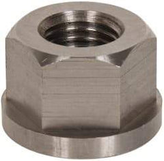 Gibraltar - 7/8-9, 1-3/4" Flange Diam, 1-1/8" High, 1-7/16" Across Flats, Flange Nut - Grade 303 Stainless Steel, 1/4" Flange Height - Exact Industrial Supply