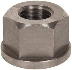 Gibraltar - 1-8, 2" Flange Diam, 1-1/4" High, 1-5/8" Across Flats, Flange Nut - Grade 303 Stainless Steel, 1/4" Flange Height - Exact Industrial Supply
