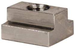 Gibraltar - 5/16-18 Blind Tapped T Slot Nut - 3/8" Slot Width, 5/8 x 7/32" Base Width x Height, 3/4 x 13/32" OAL x Height - Exact Industrial Supply