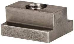 Gibraltar - 3/8-16 Blind Tapped T Slot Nut - 7/16" Slot Width, 3/4 x 7/32" Base Width x Height, 1 x 1/2" OAL x Height - Exact Industrial Supply