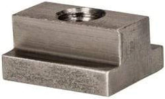 Gibraltar - 3/8-16 Blind Tapped T Slot Nut - 7/16" Slot Width, 3/4 x 7/32" Base Width x Height, 1 x 1/2" OAL x Height - Exact Industrial Supply