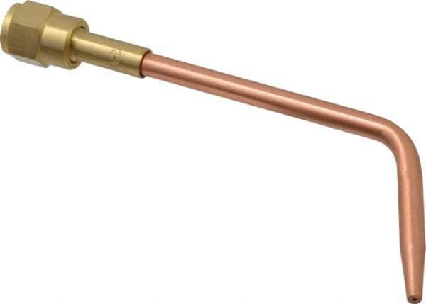 Value Collection - #2 Tip, Oxy-Acetylene, 142T Series Medium Duty Welding Elbow Nozzle - For Use with General Purpose Torches - Exact Industrial Supply