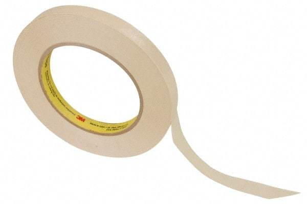 3M - 1/2" Wide x 60 Yd Long Tan Paper Masking Tape - Series 232, 6.3 mil Thick, 27 In/Lb Tensile Strength - Exact Industrial Supply